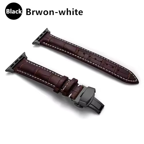 Genuine Crocodile Leather Strap for Apple Watch Band iWatch Series 7/SE/6/5/4/3/8/45mm/41mm