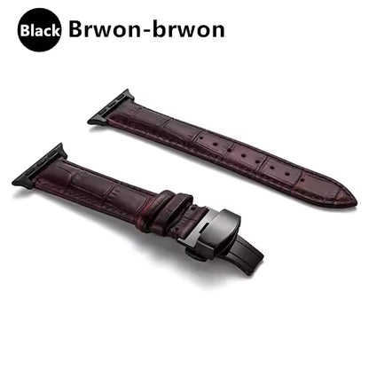 Genuine Crocodile Leather Strap for Apple Watch Band iWatch Series 7/SE/6/5/4/3/8/45mm/41mm