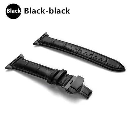 Genuine Crocodile Leather Strap for Apple Watch Band iWatch Series 7/SE/6/5/4/3/8/45mm/41mm