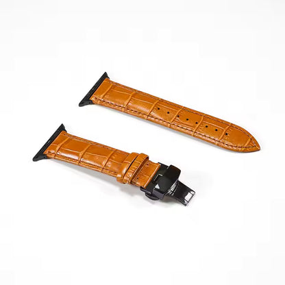 Genuine Crocodile Leather Strap for Apple Watch Band iWatch Series 7/SE/6/5/4/3/8/45mm/41mm
