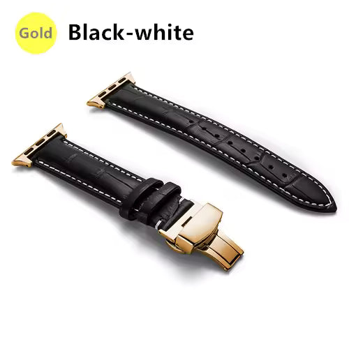 Genuine Crocodile Leather Strap for Apple Watch Band iWatch Series 7/SE/6/5/4/3/8/45mm/41mm
