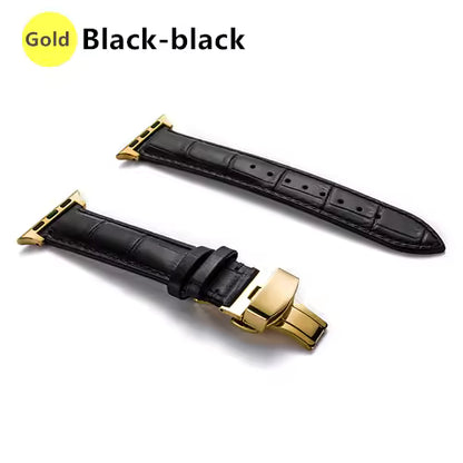 Genuine Crocodile Leather Strap for Apple Watch Band iWatch Series 7/SE/6/5/4/3/8/45mm/41mm