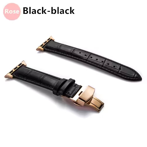 Genuine Crocodile Leather Strap for Apple Watch Band iWatch Series 7/SE/6/5/4/3/8/45mm/41mm
