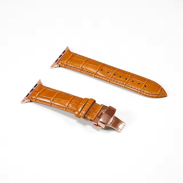 Genuine Crocodile Leather Strap for Apple Watch Band iWatch Series 7/SE/6/5/4/3/8/45mm/41mm