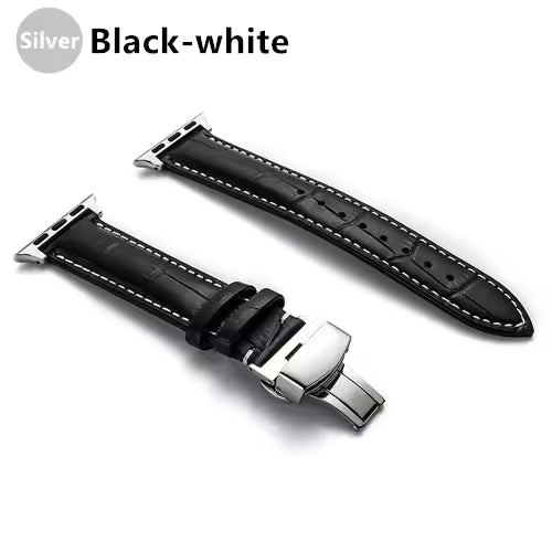 Genuine Crocodile Leather Strap for Apple Watch Band iWatch Series 7/SE/6/5/4/3/8/45mm/41mm