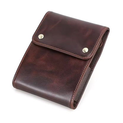 Genuine Leather 2-Slot Watch Case - Protective Watch Storage Pouch