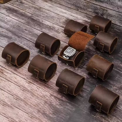 Genuine Leather Single Watch Roll Case - 3/5/10 pcs. Wholesale Watch Case