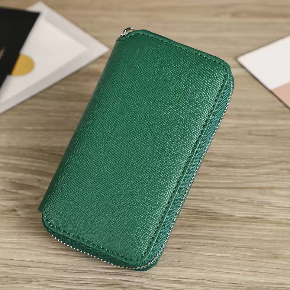 Genuine Saffiano Leather 2-Slot Watch Case - Luxury Travel Watch Organizer for Men & Women