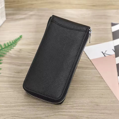 Genuine Saffiano Leather Single Slot Watch Case - Watch Storage Gift for Men & Women