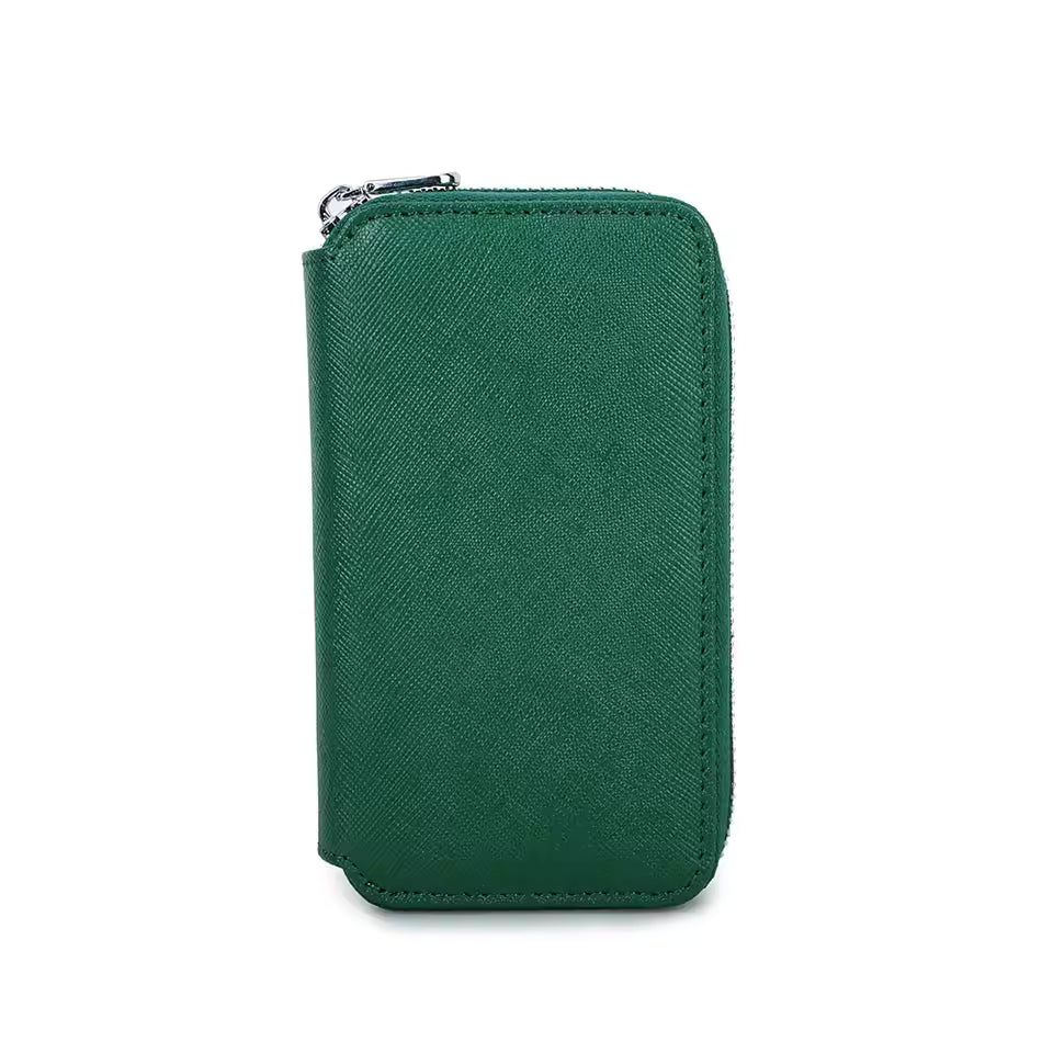 Genuine Saffiano Leather 2-Slot Watch Case - Luxury Travel Watch Organizer for Men & Women