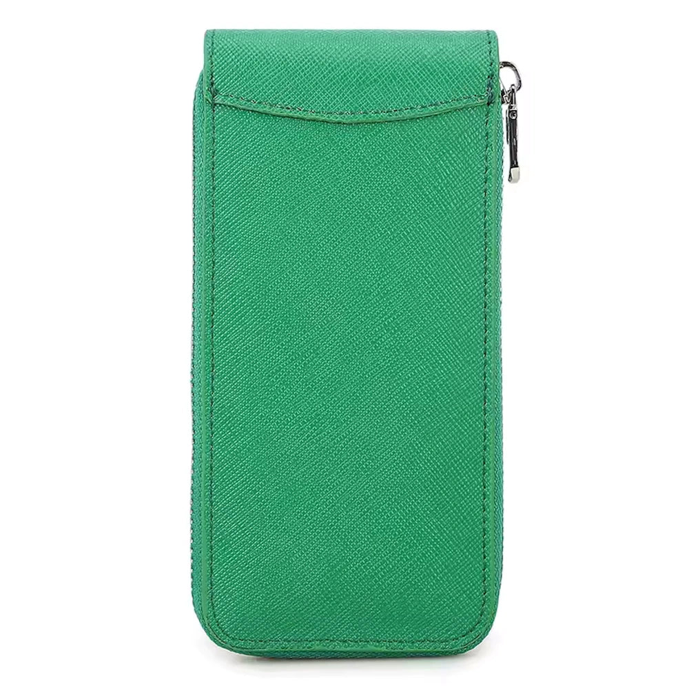 Genuine Saffiano Leather Single Slot Watch Case - Watch Storage Gift for Men & Women