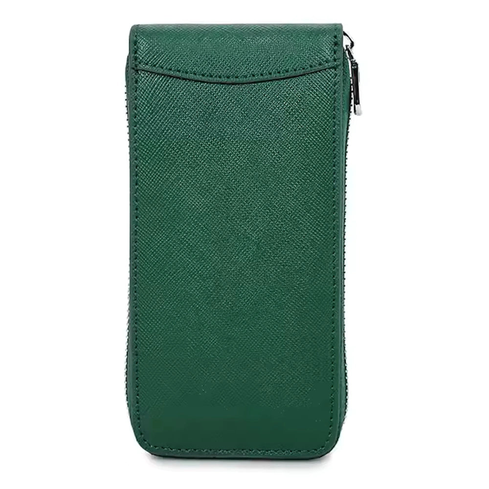 Genuine Saffiano Leather Single Slot Watch Case - Watch Storage Gift for Men & Women