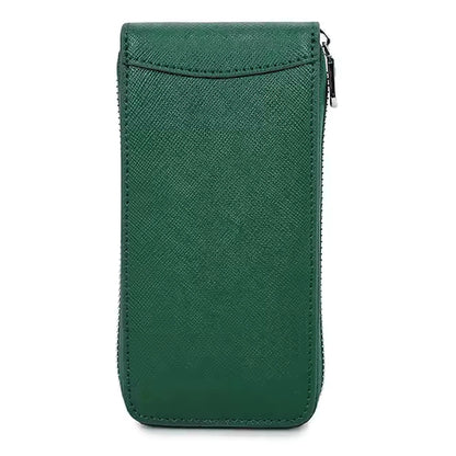 Genuine Saffiano Leather Single Slot Watch Case - Watch Storage Gift for Men & Women