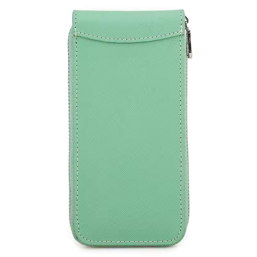 Genuine Saffiano Leather Single Slot Watch Case - Watch Storage Gift for Men & Women