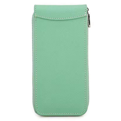 Genuine Saffiano Leather Single Slot Watch Case - Watch Storage Gift for Men & Women