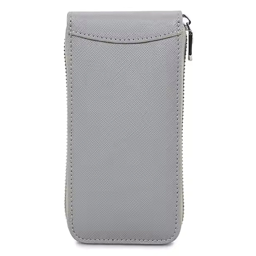 Genuine Saffiano Leather Single Slot Watch Case - Watch Storage Gift for Men & Women