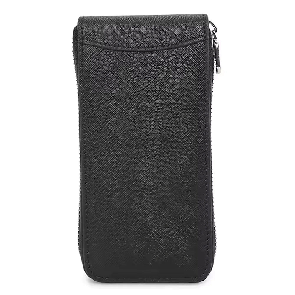 Genuine Saffiano Leather Single Slot Watch Case - Watch Storage Gift for Men & Women