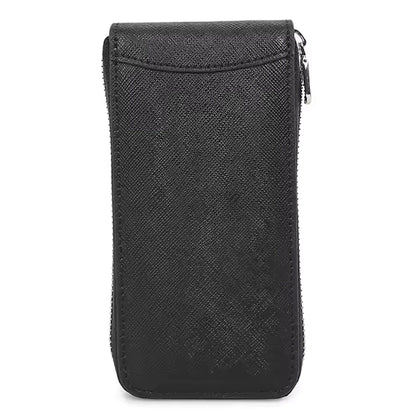 Genuine Saffiano Leather Single Slot Watch Case - Watch Storage Gift for Men & Women