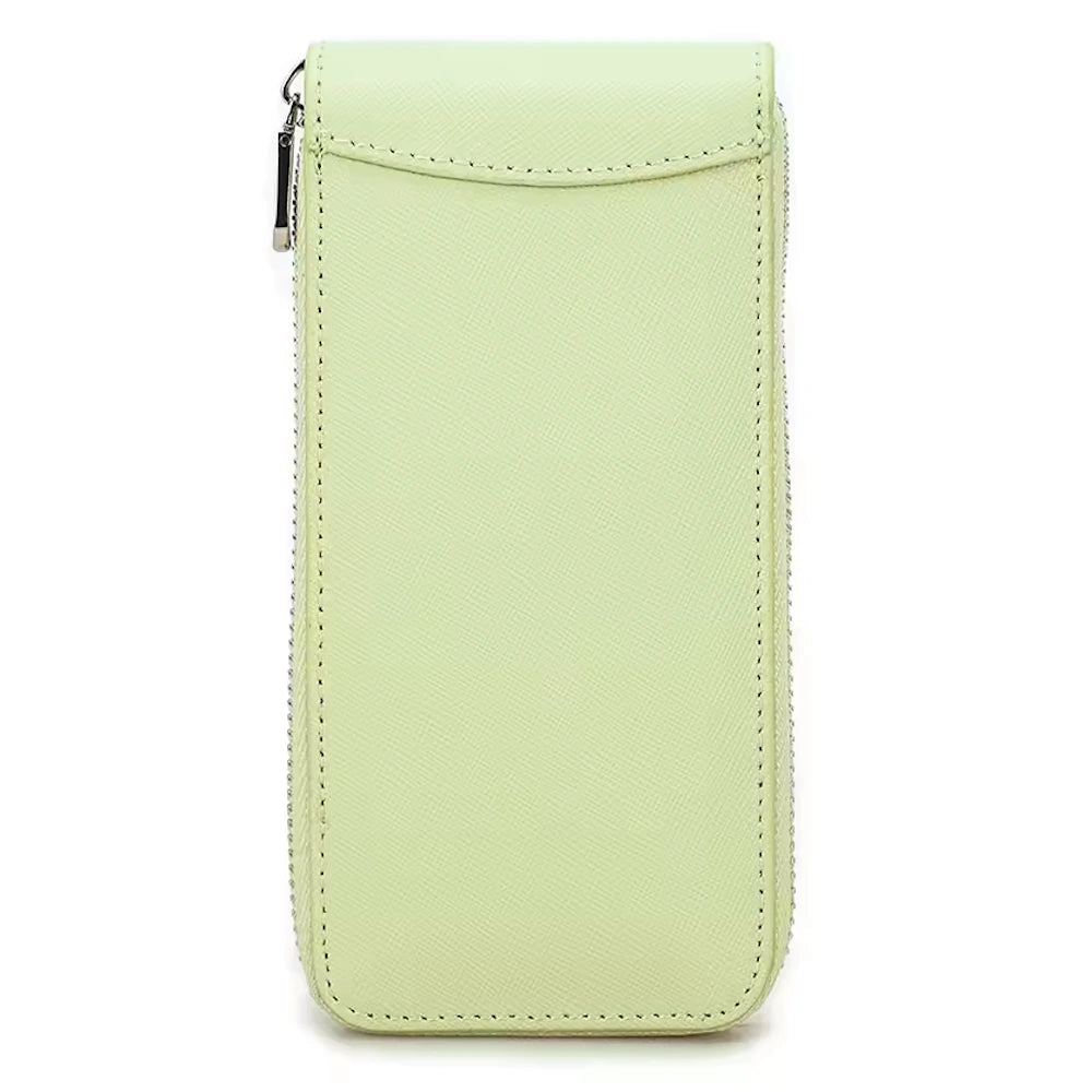 Genuine Saffiano Leather Single Slot Watch Case - Watch Storage Gift for Men & Women