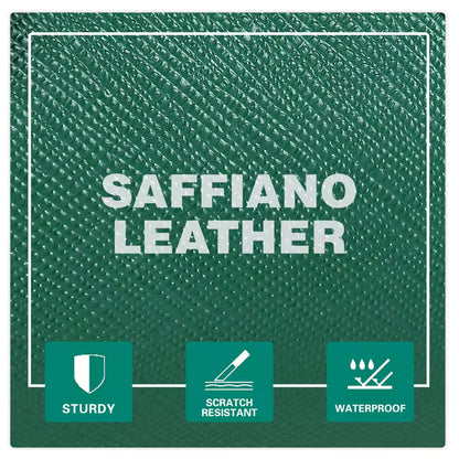 Saffiano Genuine Leather 3-Slot Watch Roll Case - Portable Hexagon Watch Storage Box