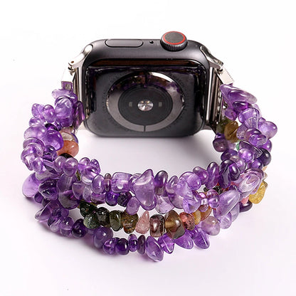 Handmade Rough Stone Crystal Bracelet for Apple Watch Band iWatch Series Ultra2/1/10/9/8/7/6/5/4/SE