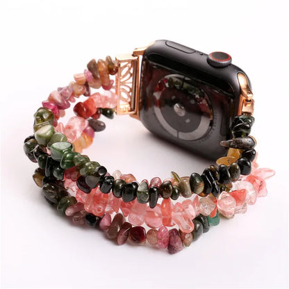 Handmade Rough Stone Crystal Bracelet for Apple Watch Band iWatch Series Ultra2/1/10/9/8/7/6/5/4/SE