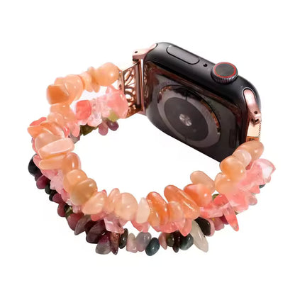 Handmade Rough Stone Crystal Bracelet for Apple Watch Band iWatch Series Ultra2/1/10/9/8/7/6/5/4/SE