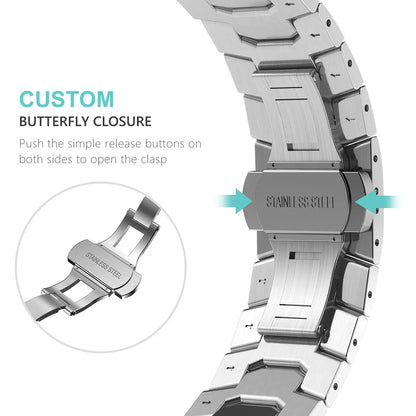 Iron Man Titanium Alloy Strap for Apple Watch Band iWatch Series Ultra3/2/11/10/9/8/7/6/5/4