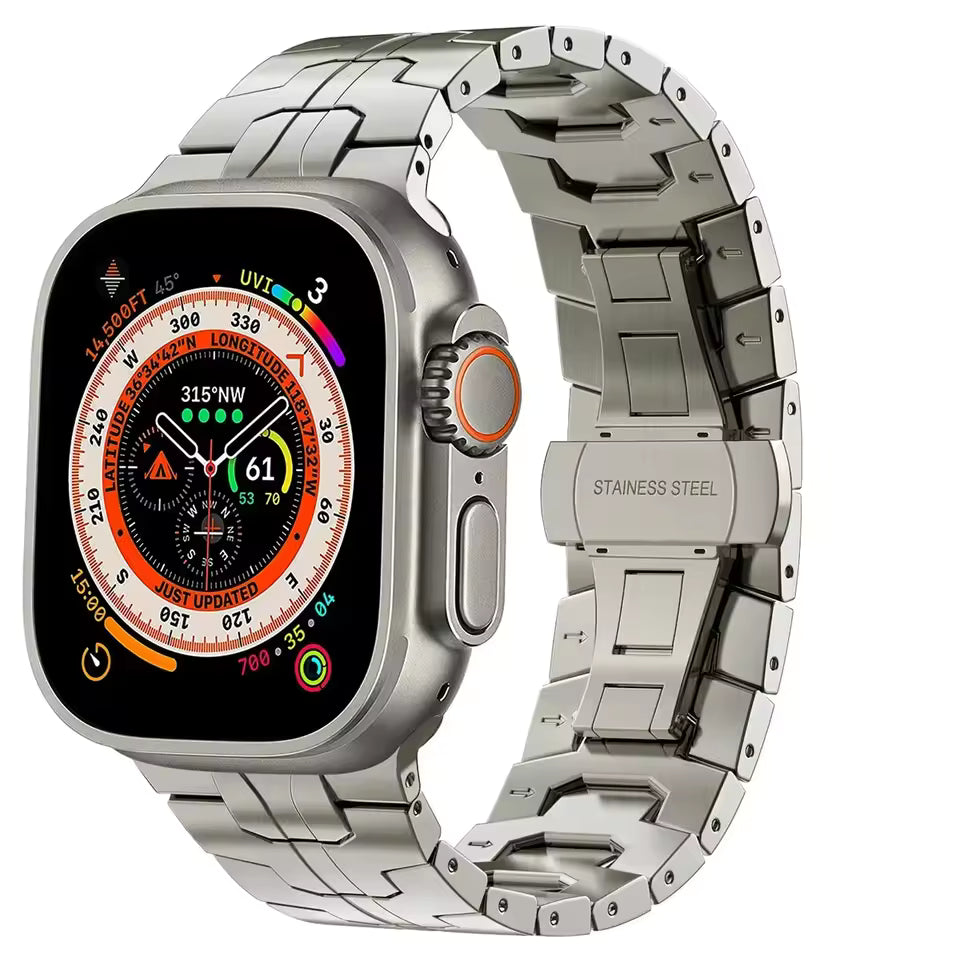 Iron Man Titanium Alloy Strap for Apple Watch Band iWatch Series Ultra3/2/11/10/9/8/7/6/5/4