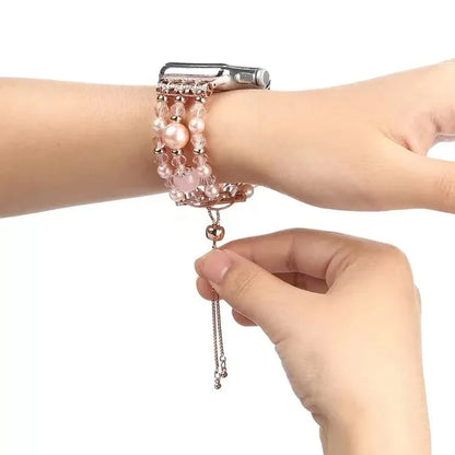 Women's Jewelry Beaded Bracelet for Apple Watch Band iWatch Series Ultra2/10/9/8/7/6/5/4/3/SE