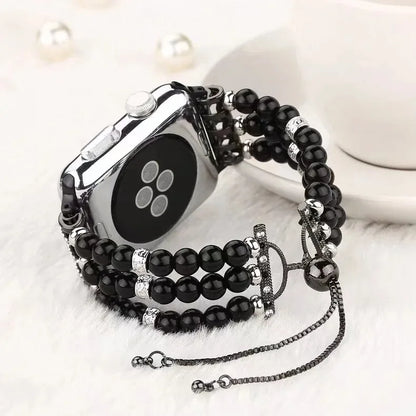 Women's Jewelry Beaded Bracelet for Apple Watch Band iWatch Series Ultra2/10/9/8/7/6/5/4/3/SE