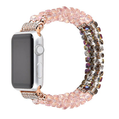 Jewelry Beaded Elastic Bracelet for Apple Watch Band iWatch Series Ultra/2/10/9/8/7/6/5/4/3/SE