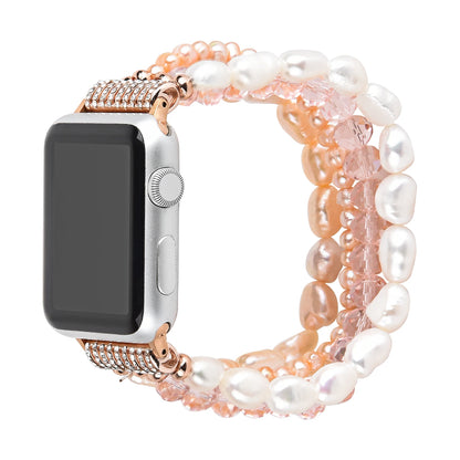 Jewelry Beaded Elastic Bracelet for Apple Watch Band iWatch Series Ultra/2/10/9/8/7/6/5/4/3/SE