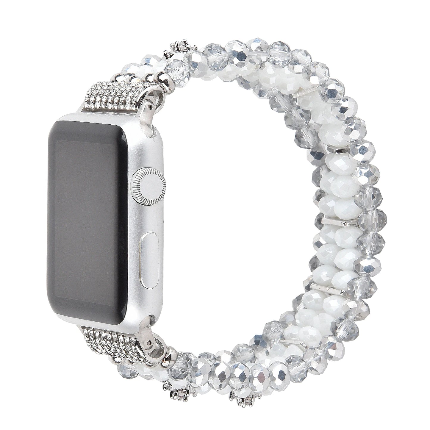 Jewelry Beaded Elastic Bracelet for Apple Watch Band iWatch Series Ultra/2/10/9/8/7/6/5/4/3/SE
