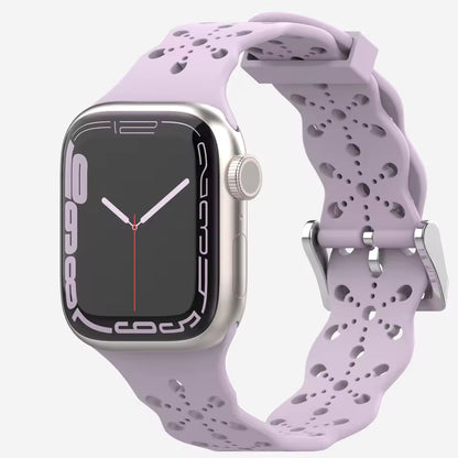 Lace Silicone Bracelet for Apple Watch Band iWatch Series Ultra/10/9/8/7/6/5/4/3/SE