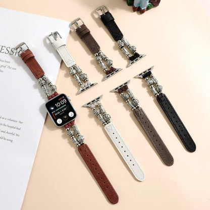 Leather Bracelet for Apple Watch iWatch Ultra2 Band 46m 45mm 44mm 41mm 40mm 42mm Series 10/9/8/7/6/5/4/3/SE