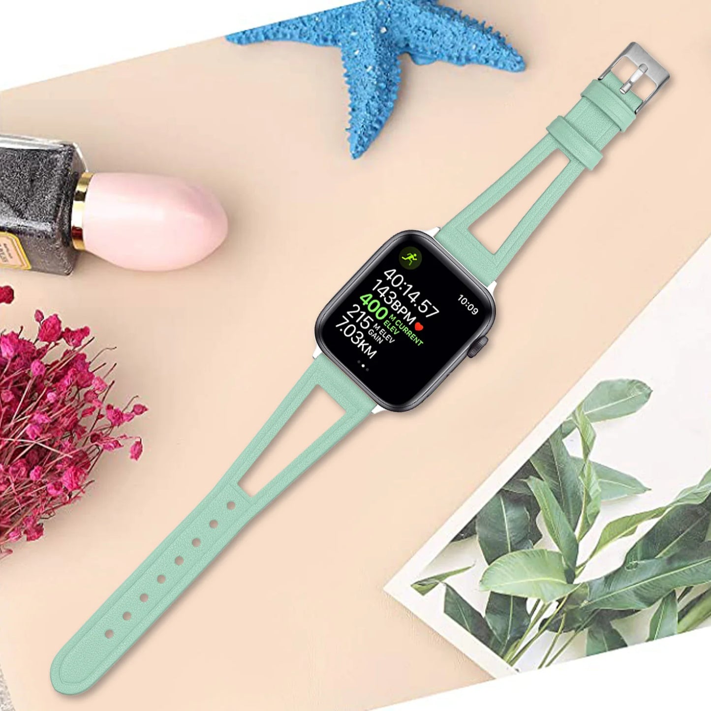 Leather Hollow Strap for Apple Watch Band iWatch Series Ultra/10/9/8/7/6/5/4/3/SE