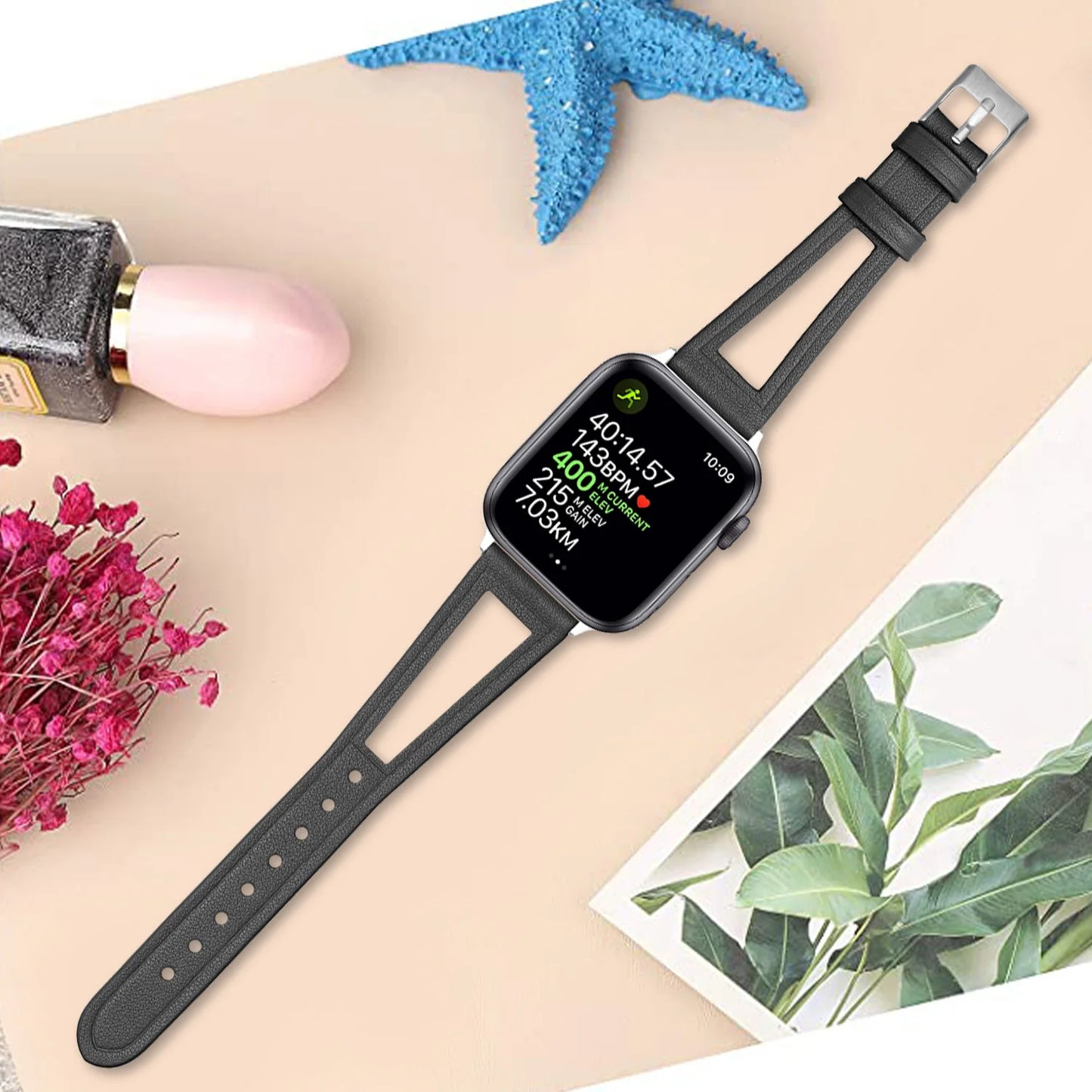 Leather Hollow Strap for Apple Watch Band iWatch Series Ultra/10/9/8/7/6/5/4/3/SE