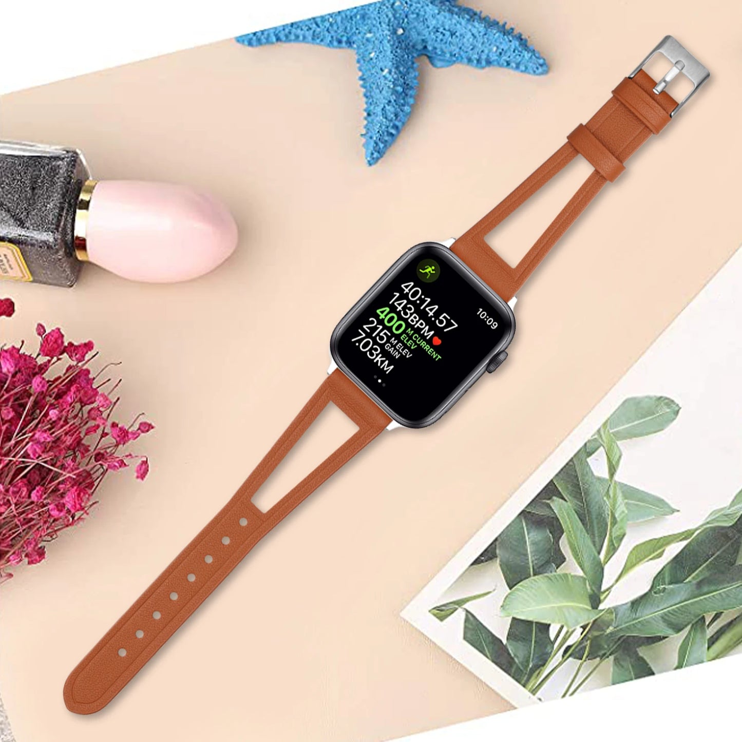 Leather Hollow Strap for Apple Watch Band iWatch Series Ultra/10/9/8/7/6/5/4/3/SE