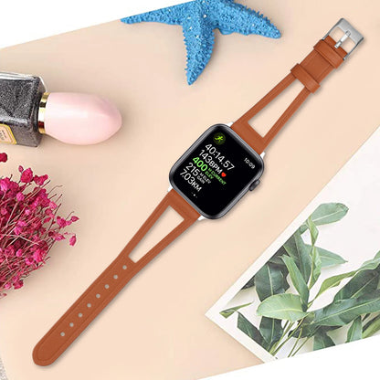 Leather Hollow Strap for Apple Watch Band iWatch Series Ultra/10/9/8/7/6/5/4/3/SE