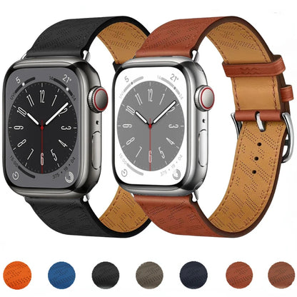 Leather Strap for Apple Watch Band iWatch Series Ultra3/2/11/10/9/8/7/6/5/4/SE