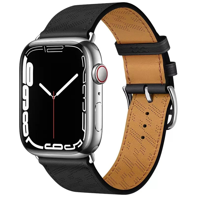 Leather Strap for Apple Watch Band iWatch Series Ultra3/2/11/10/9/8/7/6/5/4/SE