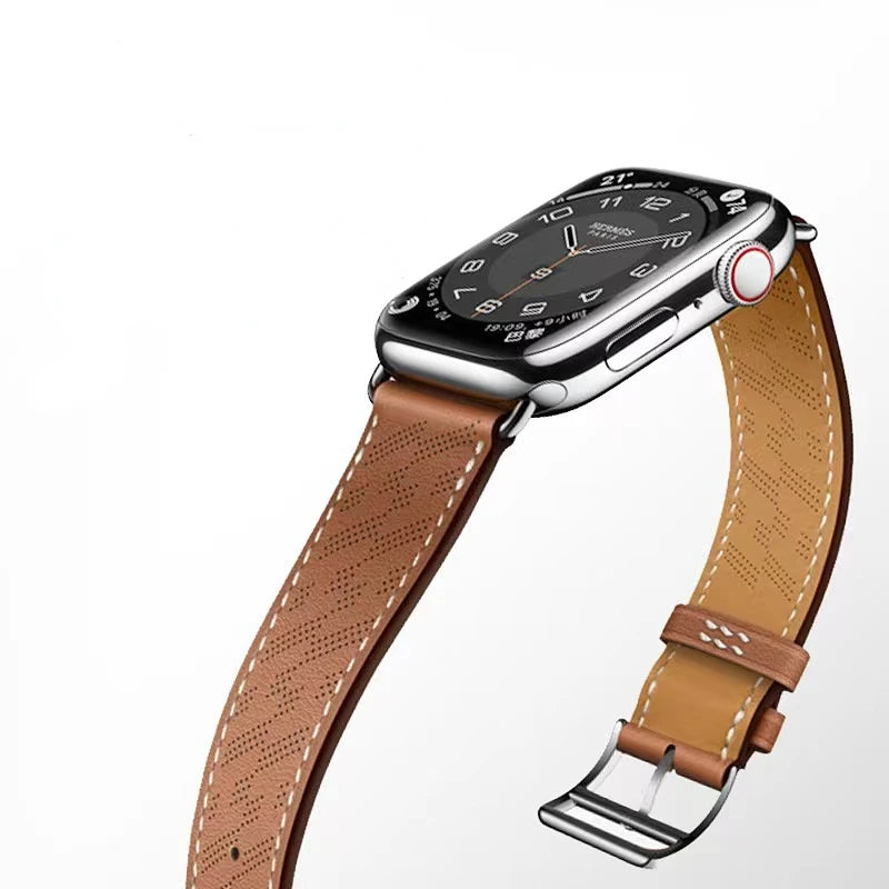 Leather Strap for Apple Watch Band iWatch Series Ultra3/2/11/10/9/8/7/6/5/4/SE
