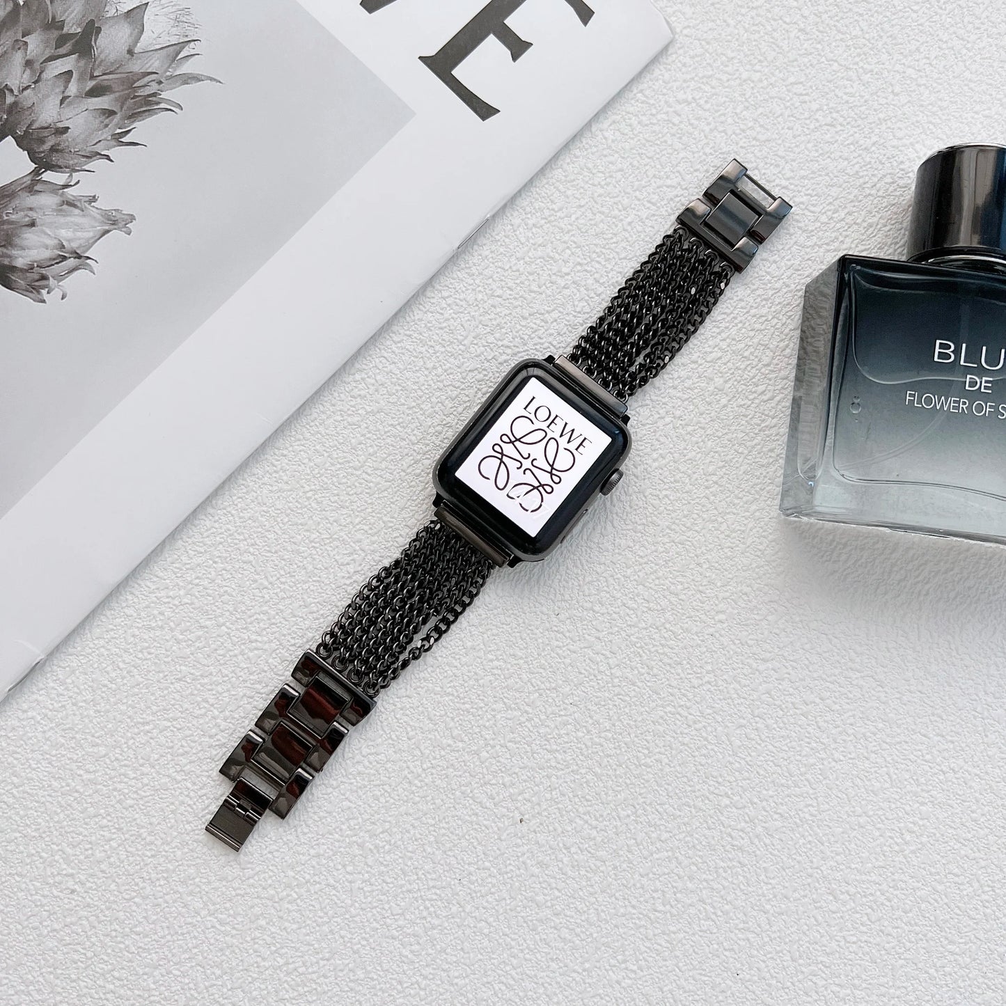 Link Stainless Steel Bracelet for Apple Watch Band iWatch Series 10/9/8/7/6/5/4/SE