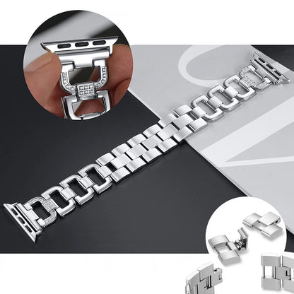 Luxury Diamond Stainless Steel Bracelet for Apple Watch Band iWatch Series Ultra2/10/9/8/7/6/5/4