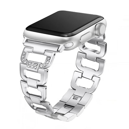 Luxury Diamond Stainless Steel Bracelet for Apple Watch Band iWatch Series Ultra2/10/9/8/7/6/5/4