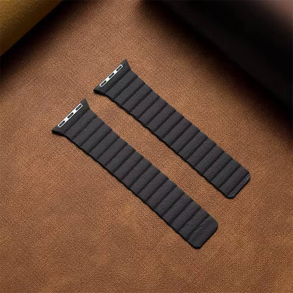 Magnetic Leather Strap for Apple Watch Band iWatch Series 9/8/7/3/4/5/6/Ultra/SE/2