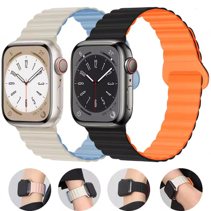 Magnetic Loop Silicone Strap for Apple Watch Ultra/2/10/9/8/7/6/5/4/3/SE2