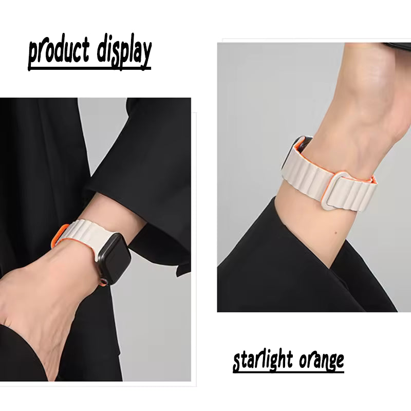 Magnetic Loop Silicone Strap for Apple Watch Ultra/2/10/9/8/7/6/5/4/3/SE2