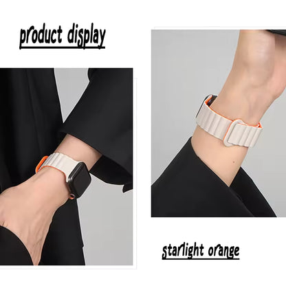 Magnetic Loop Silicone Strap for Apple Watch Ultra/2/10/9/8/7/6/5/4/3/SE2